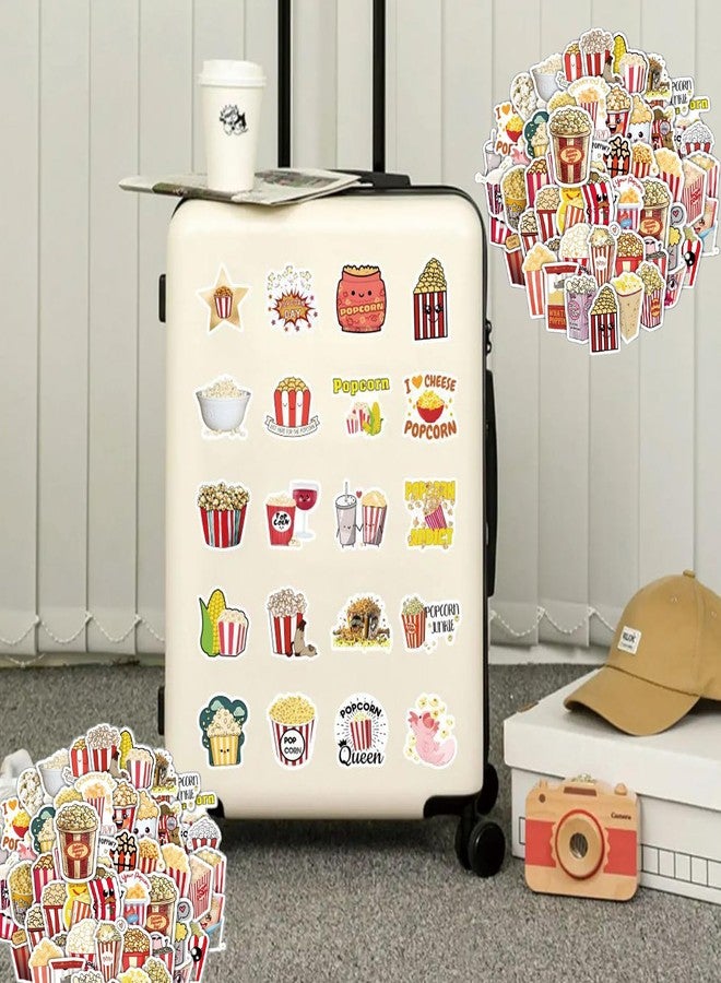 EUGFI 120pcs Popcorn Stickers Pack - Waterproof Vinyl Decals for Water Bottle, Laptop, Phone, Skateboard, Scrapbooking, Movie Night Party Favors & Decorations - Image 4